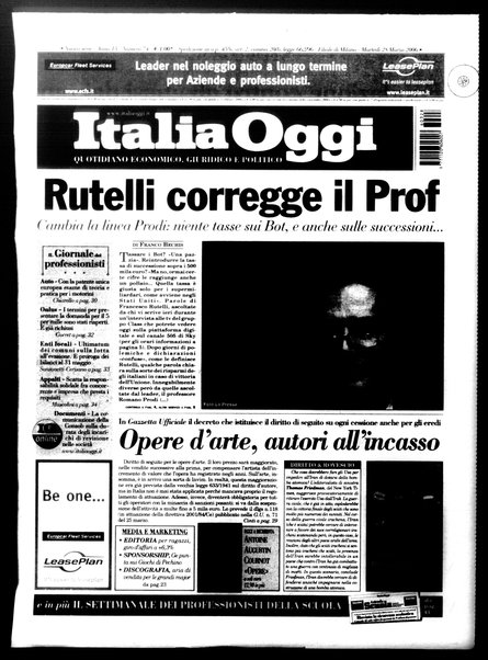 Italia oggi : quotidiano di economia finanza e politica